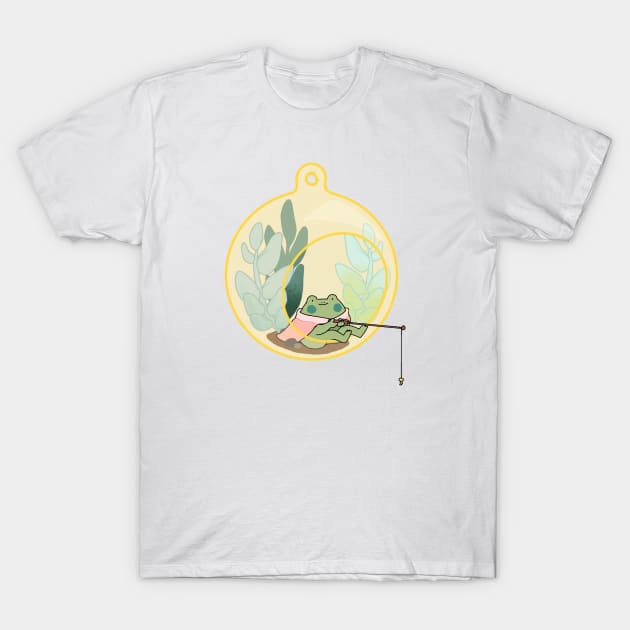 Fishing froggie T-Shirt by PeachyDoodle